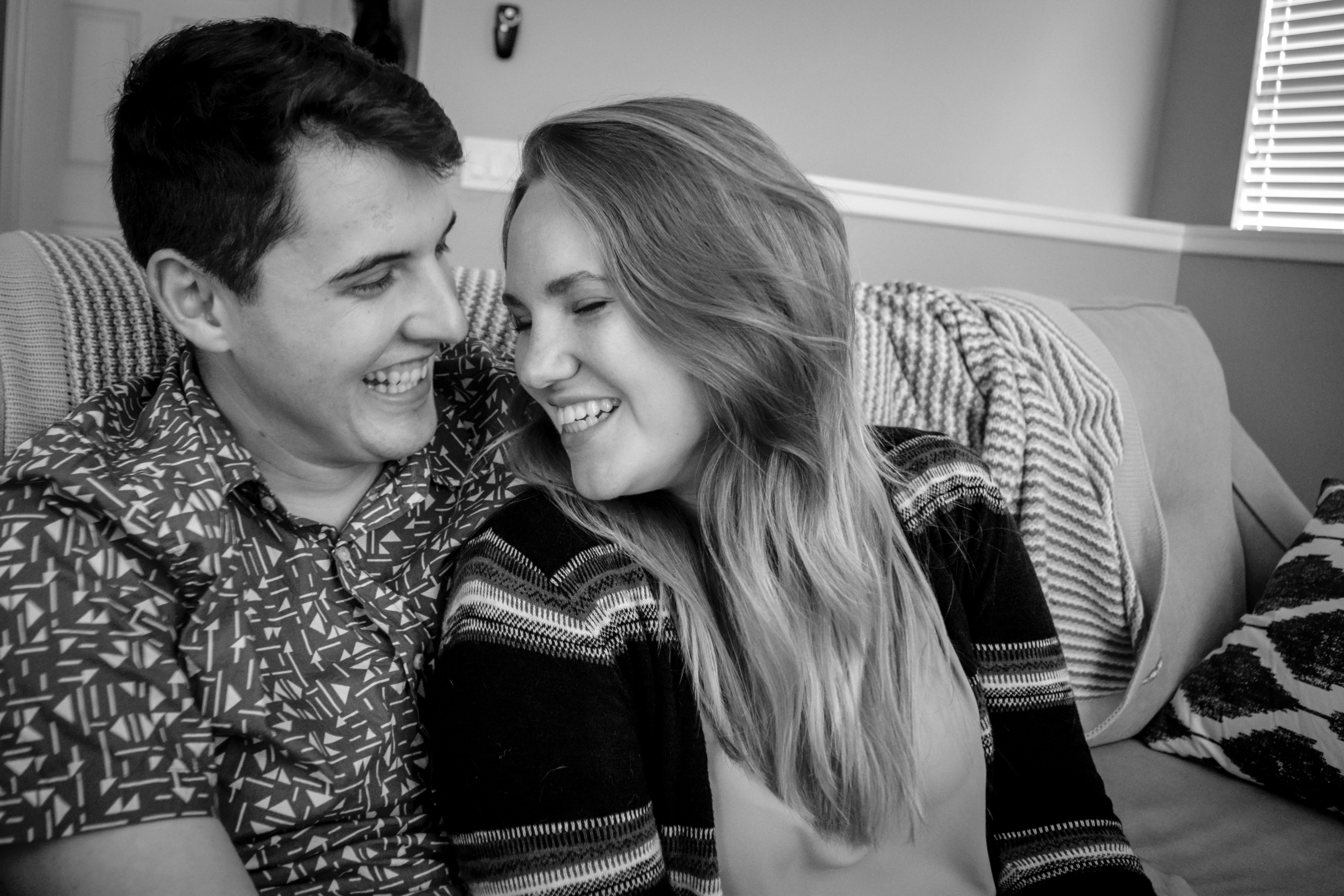 Nikki Branstetter Photography Black and White Portrait Couple